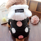 Polka Dot Cotton Padded Winter Dog Coat/ Snowsuit