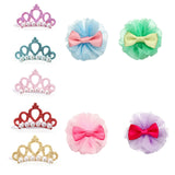 Pet Faux Pearl Crown Shape Bows