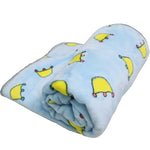 Soft Fluffy Flannel Dog Blanket Cute Cartoon Print
