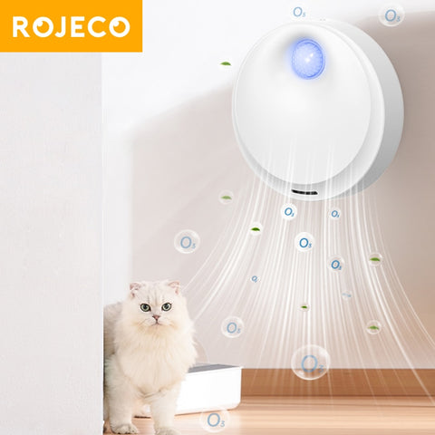 ROJECO 4000mAh Smart Cat Odor Purifier For Cat Litter Box;  Deodorizer